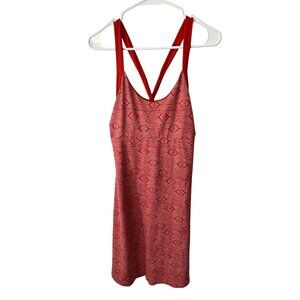 Patagonia Womens Red/Orange Geometric Crisscross Back Tank Dress M